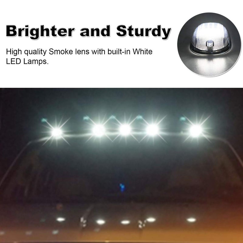 Tresound Cab Roof Top Marker Lights Cover for 2003-2016 Dodge Ram 1500 2500 3500 (Smoked Lens) - Image 4